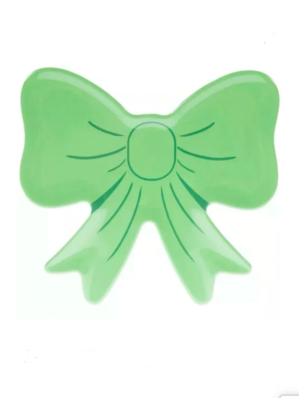 3 Bow Plates The Spring Shop Green Bow Plate- Party Bow Tray -Bow Dishes-NEW